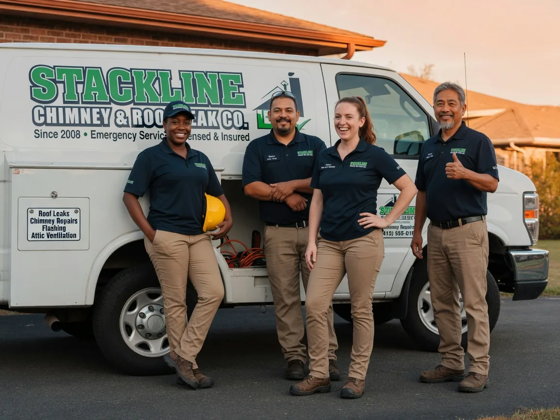 Chimney flashing repair company in Cushing, TX